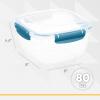imageLarge Plastic Food Storage Container with airtight Lid for Pantry Fridge 10 Cup 80 Oz BPA Free Leakproof Sealed Container Microwave Dishwasher and Freezer Safe 25 QuartBlue