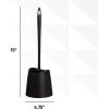 imageModern Toilet Brush and Holder Grey Toilet Bowl Scrub Brush with Storage Caddy Bathroom Cleaner by SuperioBlack