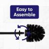 imageModern Toilet Brush and Holder Grey Toilet Bowl Scrub Brush with Storage Caddy Bathroom Cleaner by SuperioBlack
