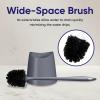 imageModern Toilet Brush and Holder Grey Toilet Bowl Scrub Brush with Storage Caddy Bathroom Cleaner by SuperioGray