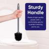 imageModern Toilet Brush and Holder Grey Toilet Bowl Scrub Brush with Storage Caddy Bathroom Cleaner by SuperioGray
