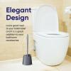 imageModern Toilet Brush and Holder Grey Toilet Bowl Scrub Brush with Storage Caddy Bathroom Cleaner by SuperioGray