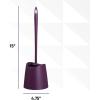 imageModern Toilet Brush and Holder Grey Toilet Bowl Scrub Brush with Storage Caddy Bathroom Cleaner by SuperioPurple