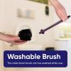 imageModern Toilet Brush and Holder Grey Toilet Bowl Scrub Brush with Storage Caddy Bathroom Cleaner by SuperioPurple