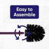 imageModern Toilet Brush and Holder Grey Toilet Bowl Scrub Brush with Storage Caddy Bathroom Cleaner by SuperioPurple