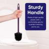 imageModern Toilet Brush and Holder Grey Toilet Bowl Scrub Brush with Storage Caddy Bathroom Cleaner by SuperioPurple