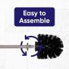 imageModern Toilet Brush and Holder Grey Toilet Bowl Scrub Brush with Storage Caddy Bathroom Cleaner by SuperioTaupe