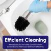 imageModern Toilet Brush and Holder Grey Toilet Bowl Scrub Brush with Storage Caddy Bathroom Cleaner by SuperioTaupe