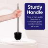 imageModern Toilet Brush and Holder Grey Toilet Bowl Scrub Brush with Storage Caddy Bathroom Cleaner by SuperioTaupe