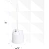 imageModern Toilet Brush and Holder Grey Toilet Bowl Scrub Brush with Storage Caddy Bathroom Cleaner by SuperioWhite