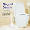 imageModern Toilet Brush and Holder Grey Toilet Bowl Scrub Brush with Storage Caddy Bathroom Cleaner by SuperioWhite
