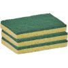 imageNonScratch Cellulose Sponge Kitchen Scrub Sponge with Scouring Pad Set Good for NonStick Cookware Frying Pan Pot Counter Top Sink Scrubbing Kitchen Scrubbers Pack of 1 RedPinkLarge Green