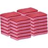 imageNonScratch Cellulose Sponge Kitchen Scrub Sponge with Scouring Pad Set Good for NonStick Cookware Frying Pan Pot Counter Top Sink Scrubbing Kitchen Scrubbers Pack of 1 RedPinkRed