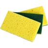 imageNonScratch Cellulose Sponge Kitchen Scrub Sponge with Scouring Pad Set Good for NonStick Cookware Frying Pan Pot Counter Top Sink Scrubbing Kitchen Scrubbers Pack of 1 RedPinkGreen