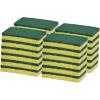 imageNonScratch Cellulose Sponge Kitchen Scrub Sponge with Scouring Pad Set Good for NonStick Cookware Frying Pan Pot Counter Top Sink Scrubbing Kitchen Scrubbers Pack of 1 RedPinkLarge Green