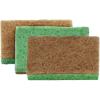 imageNonScratch Cellulose Sponge Kitchen Scrub Sponge with Scouring Pad Set Good for NonStick Cookware Frying Pan Pot Counter Top Sink Scrubbing Kitchen Scrubbers Pack of 1 RedPinkNatural