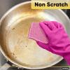 imageNonScratch Cellulose Sponge Kitchen Scrub Sponge with Scouring Pad Set Good for NonStick Cookware Frying Pan Pot Counter Top Sink Scrubbing Kitchen Scrubbers Pack of 1 RedPinkRed