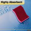 imageNonScratch Cellulose Sponge Kitchen Scrub Sponge with Scouring Pad Set Good for NonStick Cookware Frying Pan Pot Counter Top Sink Scrubbing Kitchen Scrubbers Pack of 1 RedPinkRed