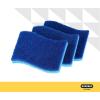 imageNonScratch Cellulose Sponge Kitchen Scrub Sponge with Scouring Pad Set Good for NonStick Cookware Frying Pan Pot Counter Top Sink Scrubbing Kitchen Scrubbers Pack of 1 RedPinkBlue