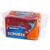 imageNonScratch Cellulose Sponge Kitchen Scrub Sponge with Scouring Pad Set Good for NonStick Cookware Frying Pan Pot Counter Top Sink Scrubbing Kitchen Scrubbers Pack of 1 RedPinkRed