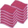 imageNonScratch Cellulose Sponge Kitchen Scrub Sponge with Scouring Pad Set Good for NonStick Cookware Frying Pan Pot Counter Top Sink Scrubbing Kitchen Scrubbers Pack of 1 RedPinkRed