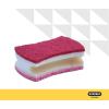 imageNonScratch Scrub Sponge with A Comfortable Grip Heavy Duty Duel Sided Kitchen Scrubber Sponge Cellulose Scrub Sponge Scratch Free with Scouring Pad Set 1 Sponge GreenRedblue