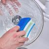 imageNonScratch Scrub Sponge with A Comfortable Grip Heavy Duty Duel Sided Kitchen Scrubber Sponge Cellulose Scrub Sponge Scratch Free with Scouring Pad Set 1 Sponge GreenBlue