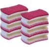 imageNonScratch Scrub Sponge with A Comfortable Grip Heavy Duty Duel Sided Kitchen Scrubber Sponge Cellulose Scrub Sponge Scratch Free with Scouring Pad Set 1 Sponge GreenRed