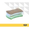 imageNonScratch Scrub Sponge with A Comfortable Grip Heavy Duty Duel Sided Kitchen Scrubber Sponge Cellulose Scrub Sponge Scratch Free with Scouring Pad Set 1 Sponge GreenGreen