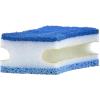 imageNonScratch Scrub Sponge with A Comfortable Grip Heavy Duty Duel Sided Kitchen Scrubber Sponge Cellulose Scrub Sponge Scratch Free with Scouring Pad Set 1 Sponge GreenRedblue