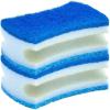 imageNonScratch Scrub Sponge with A Comfortable Grip Heavy Duty Duel Sided Kitchen Scrubber Sponge Cellulose Scrub Sponge Scratch Free with Scouring Pad Set 1 Sponge GreenBlue