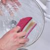 imageNonScratch Scrub Sponge with A Comfortable Grip Heavy Duty Duel Sided Kitchen Scrubber Sponge Cellulose Scrub Sponge Scratch Free with Scouring Pad Set 1 Sponge GreenRed