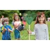 imageOrange Kids Size Rake Kids Rake for Lawn with Hardwood Handle Durable Plastic Head to Sweep Leaves on Lawn and Tidying Up The Garden 34quot by SuperioGreen