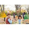 imageOrange Kids Size Rake Kids Rake for Lawn with Hardwood Handle Durable Plastic Head to Sweep Leaves on Lawn and Tidying Up The Garden 34quot by SuperioGreen