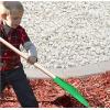 imageOrange Kids Size Rake Kids Rake for Lawn with Hardwood Handle Durable Plastic Head to Sweep Leaves on Lawn and Tidying Up The Garden 34quot by SuperioGreen
