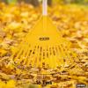 imageOrange Kids Size Rake Kids Rake for Lawn with Hardwood Handle Durable Plastic Head to Sweep Leaves on Lawn and Tidying Up The Garden 34quot by SuperioYellow