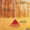 imageOrange Kids Size Rake Kids Rake for Lawn with Hardwood Handle Durable Plastic Head to Sweep Leaves on Lawn and Tidying Up The Garden 34quot by SuperioRed