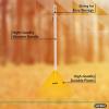 imagePack of 12 Kids Rake with Hardwood Handle Durable Plastic Head to Sweep Leaves in Lawn and Tidying Up The Garden 34quot GreyYellow