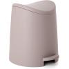 imageSmall Plastic Bathroom Set 3 qt Taupe Plastic Compact Trash Can and Toilet Bowl Cleaner Brush with Holder  Matching Toilet Set