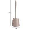 imageSmall Plastic Bathroom Set 3 qt Taupe Plastic Compact Trash Can and Toilet Bowl Cleaner Brush with Holder  Matching Toilet Set
