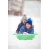 imageSuperio 46quot Toboggan Snow Sleds for Kids and Adults 4 Pack Heavy Duty Plastic Open Back Sliders with Handles and Hole for Pull Ropes Ropes ExcludedGreen