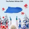 imageSuperio 46quot Toboggan Snow Sleds for Kids and Adults 4 Pack Heavy Duty Plastic Open Back Sliders with Handles and Hole for Pull Ropes Ropes ExcludedRed  Blue  Green  Black