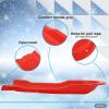 imageSuperio 46quot Toboggan Snow Sleds for Kids and Adults 4 Pack Heavy Duty Plastic Open Back Sliders with Handles and Hole for Pull Ropes Ropes ExcludedRed  Blue  Green  Black
