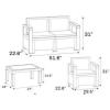 imageSuperio 849 Patio Sets BrownWhite