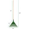 imageSuperio Adult Rake with Hardwood Handle Durable Plastic Head to Sweep Leaves in Lawn and Tidying Up The Garden 61quot 2PackGreen 2Pack