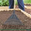 imageSuperio Adult Rake with Hardwood Handle Durable Plastic Head to Sweep Leaves in Lawn and Tidying Up The Garden 61quot 2PackGrey 2Pack