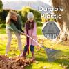imageSuperio Adult Rake with Hardwood Handle Durable Plastic Head to Sweep Leaves in Lawn and Tidying Up The Garden 61quot 2PackGrey Metal Handle