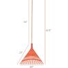 imageSuperio Adult Rake with Hardwood Handle Durable Plastic Head to Sweep Leaves in Lawn and Tidying Up The Garden 61quot 2PackOrange 2Pack