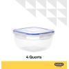 imageSuperio Airtight Food Storage Containers with Leakproof Lids 12 Pack 128 oz Clear