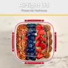 imageSuperio Airtight Food Storage Containers with Leakproof Lids 4 Pack 10 Cup 80 Oz BPA Free Sealed Containers Microwave Dishwasher and Freezer Safe 25 QuartRed